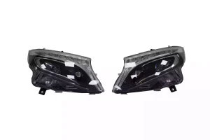 Mercedes-Benz V-CLASS Headlights LED Dynamic Left & Right White & Silver W447 OEM A4479061501 / A4479061401