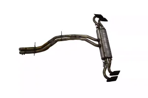 Alternative view of Lamborghini Urus Muffler Exhaust System with Tips Silver OEM 4MO253611E