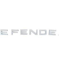 Land Rover Defender Silver and Black Hood + Tail badge Letters for sale in Dubai