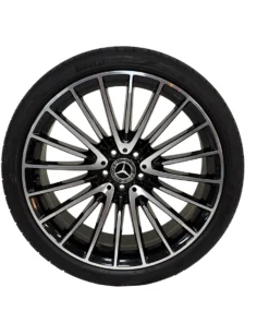 Mercedes Benz S Class 21 inch Pirelli Tyres Set Black & Chrome OEM A2234011700 for sale in dubai 03