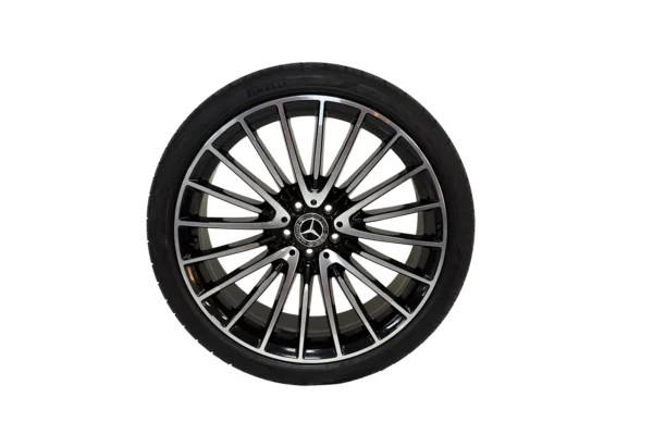 Mercedes Benz S Class 21 inch Pirelli Tyres Set Black & Chrome OEM A2234011700 for sale in dubai 03