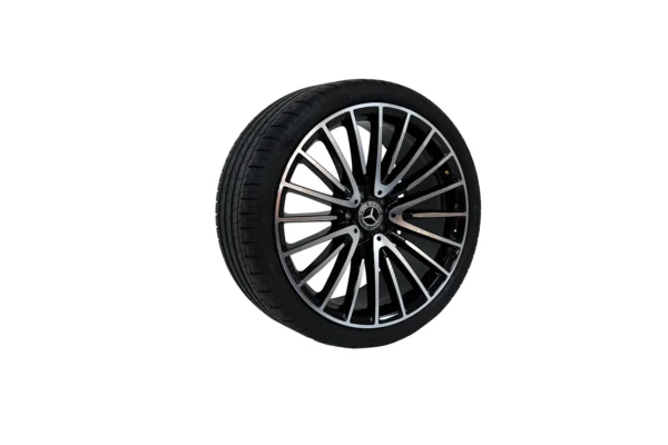 Mercedes Benz S Class 21 inch Pirelli Tyres Set Black & Chrome OEM A2234011700 for sale in dubai 09