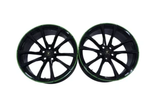 Lamborghini Urus 23 Front Rims Green Stripes with Sensors OEM 4ML601025 BA AS for sale in dubai 01