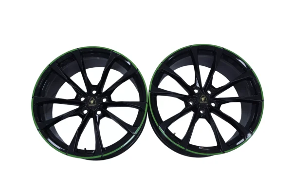 Lamborghini Urus 23 Front Rims Green Stripes with Sensors OEM 4ML601025 BA AS for sale in dubai 01