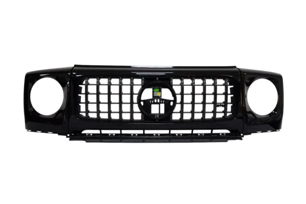 Mercedes G63 2025 Front Grille Headlight Covers Bracket Black Gloss OEM for sale in dubai01