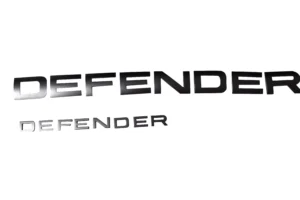 Land Rover Defender Silver Hood + Tail badge Letters for sale in dubai 01