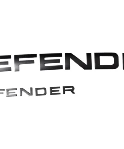 Land Rover Defender Silver Hood + Tail badge Letters for sale in dubai 01