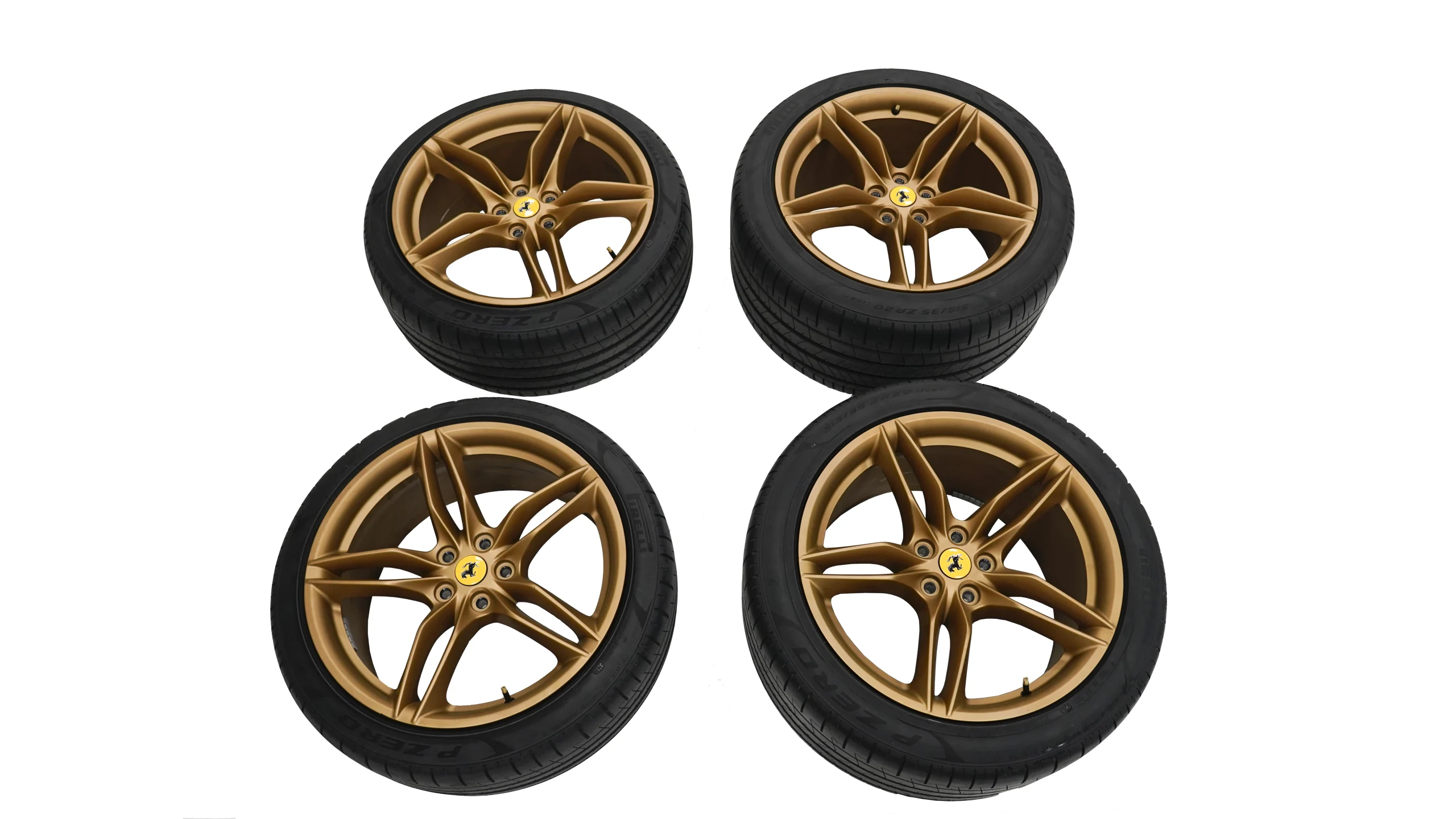 Ferrari 812 Tyres & Rims Set OEM 324158324159 – Bronze Pirelli Big & Small for sale in Dubai (1)
