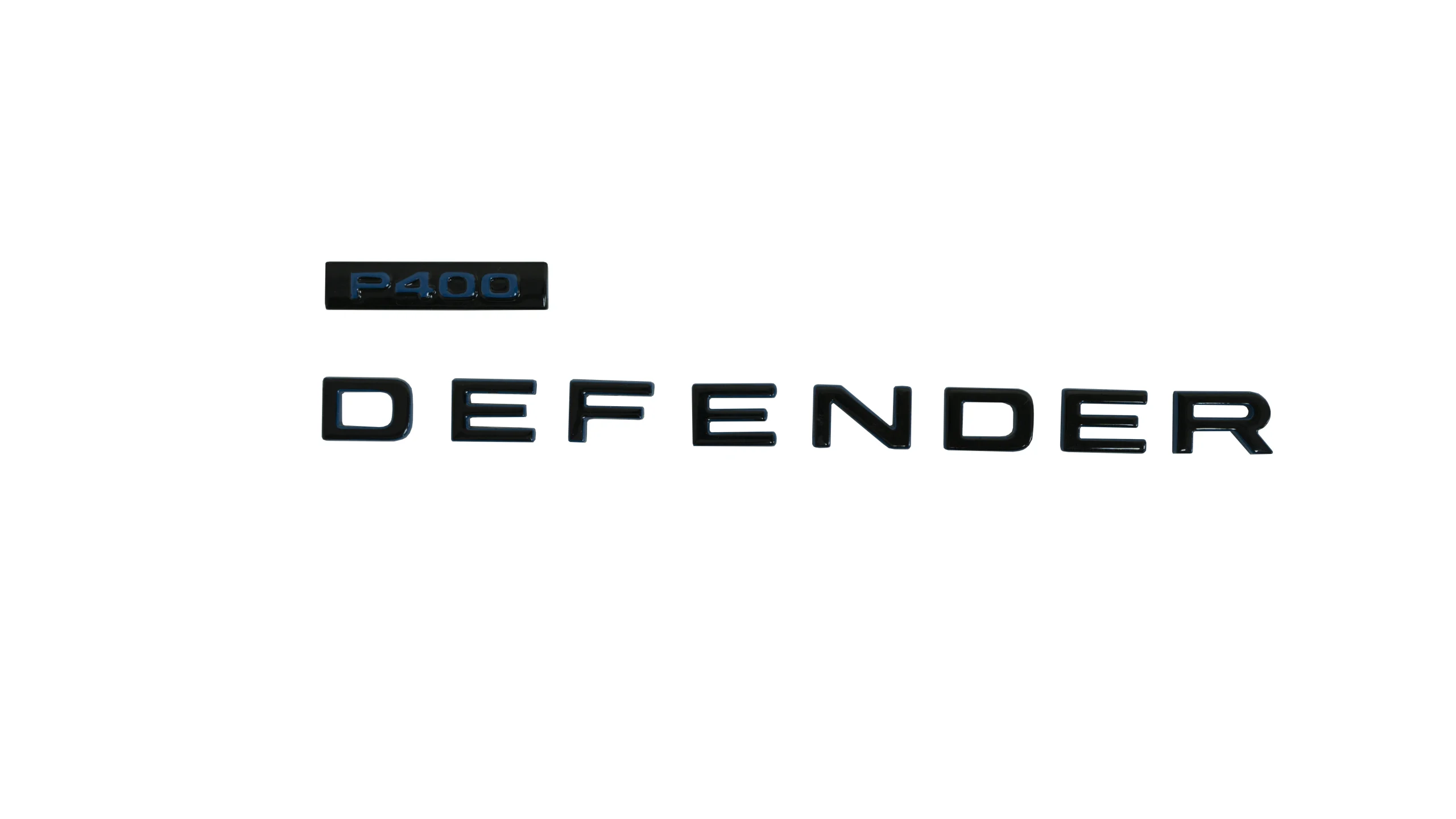 Land Rover Defender Black Blue Hood & Tail Badge Letters for Sale in UAE