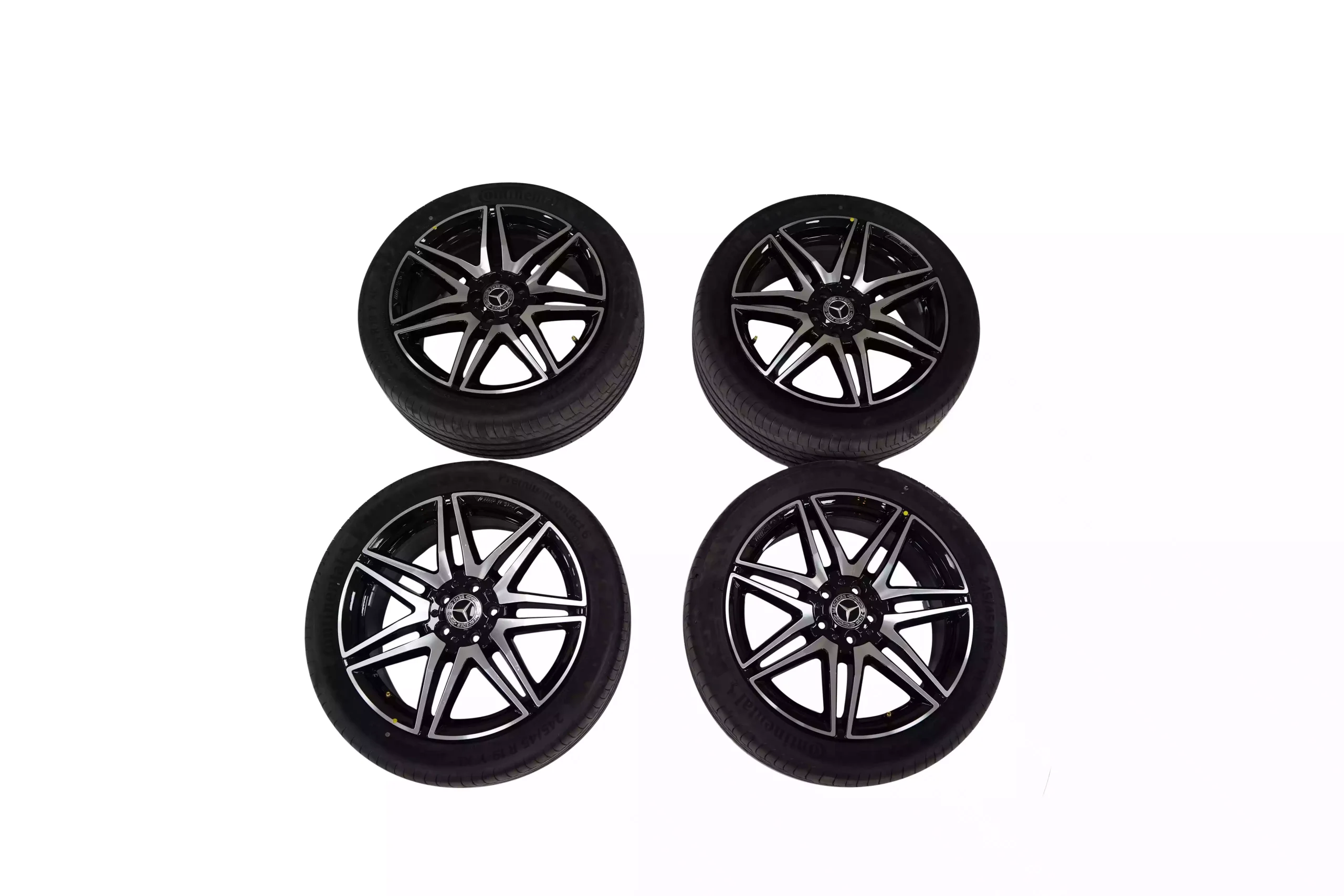 Mercedes Benz V-Class W447 AMG 19 inch Rims with Continental Tyres White OEM A44740151001