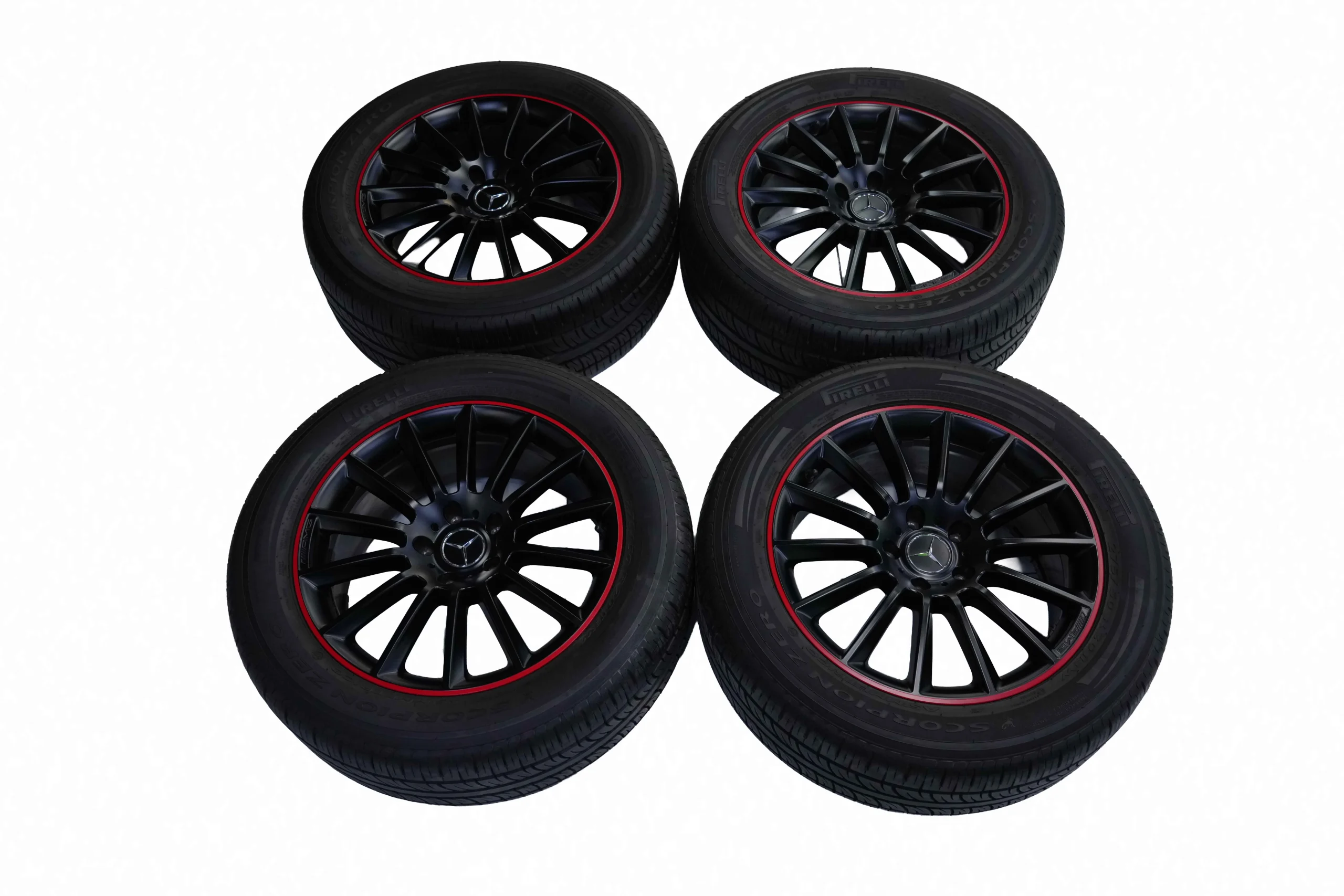 Mercedes G63 OEM A4634011700 20″ AMG Factory Wheels Set (Pirelli) – Black & Red for sale in dubai (1)